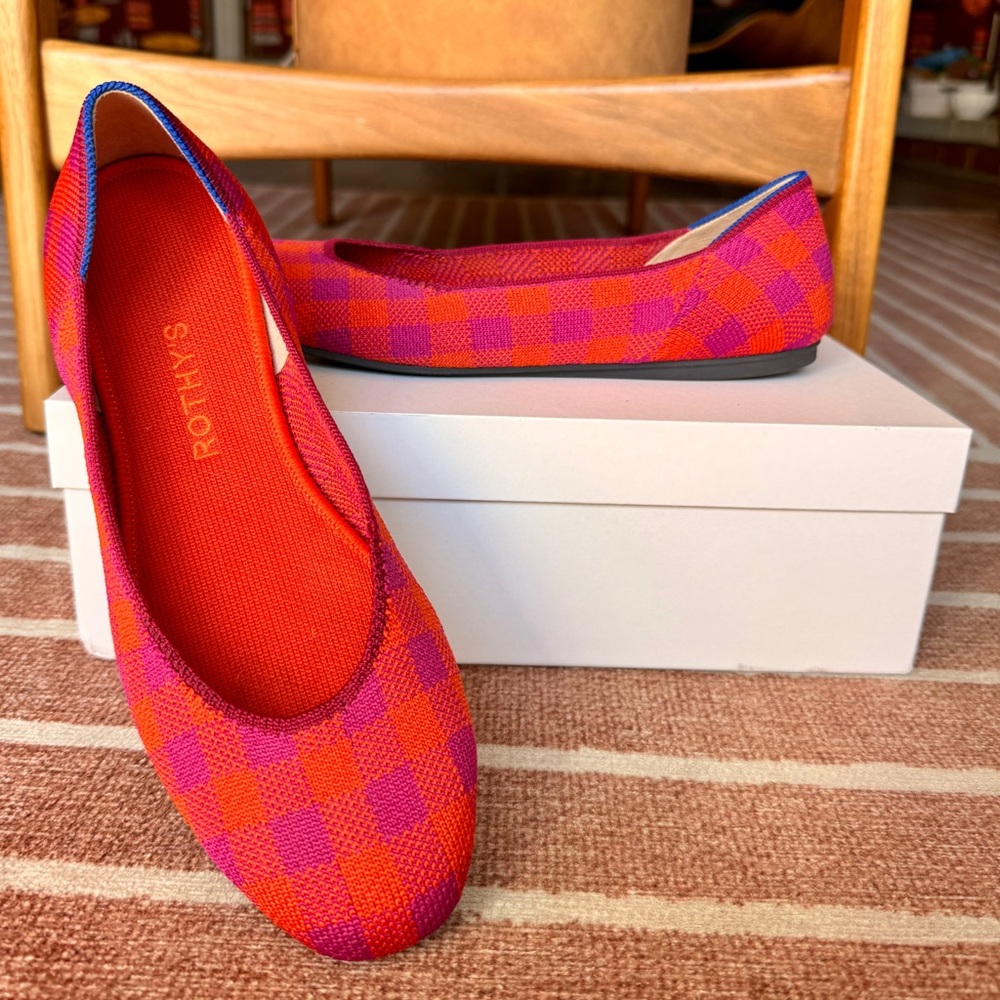 Rothy's Checkered Flats
